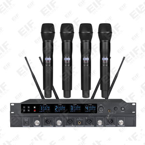 ไมโครโฟนไร้สายระดับมืออาชีพ BD-66 4 ช่องสัญญาณ XLR รับประกัน 1 ปี พร้อมระบบตัดเสียงรบกวน สำหรับคาราโอเกะ การแสดง และการใช้งานในโบสถ์ - Product Image 2