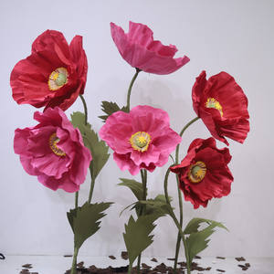 Exhibición de Flores para Ventanas, Soporte Independiente, Papel Grande, Organza, Amapola, Girasol, Flores Artificiales Gigantes para Decoración de Bodas y Eventos - Product Image 3