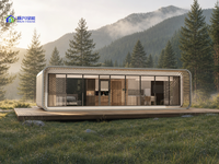 Cabine Capsule Spatiale, Maison de Glamping, Villa Préfabriquée en Aluminium et Verre, Hôtel de Vacances, Resort