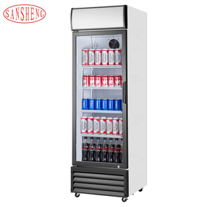 Commercial Transparent Display Freezer <strong>Fridge</strong> Single Door Upright <strong>Showcase</strong> Beverage Cooler - Product Image 1