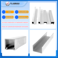 Profils en aluminium en forme de U pour panneaux de douche fixes en verre, canal en U profond, aluminium double canal en U pour fenêtre