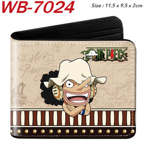 Portefeuille en cuir PU One Piece Anime, portefeuille court pliable, imprimé avec un motif de personnage de dessin animé, unisexe, usage quotidien, 11,5x9,5x2 cm - Product Image 5