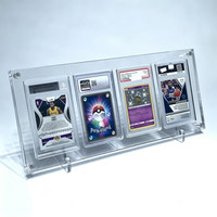 Support de Présentation pour Paquets TCG en Acrylique, Personnalisé en Usine, Résistant aux UV, Écologique, à 4 Emplacements, pour Paquets de Cartes, Montage Facile