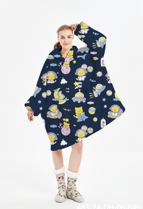 Bán Buôn Polyester Flannel Lông Cừu Sang Trọng Chăn Quá Khổ Áo Áo Chăn Nhân Vật Mặc Chăn Cho Nam Giới Phụ Nữ - Product Image 5