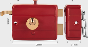 กุญแจล็อคประตูไม้แบบติดขอบ ป้องกันการงัดแงะ - Product Image 2