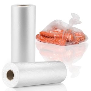 Rollo de Bolsas de Plástico de 12'x 20', Bolsas Transparentes para Almacenamiento de Alimentos, 350 Piezas por Rollo, Bolsas de Plástico para Frutas, Verduras, Pan, Carne - Product Image 1