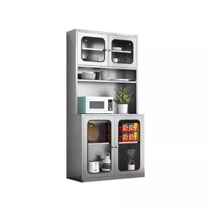 <b>Kitchen</b> <b>Sideboard</b> Cabinet 900mm Wide Glass Door Storage Dish Tea Cabinet Easy Clean Dining Room Use - Product Image 3