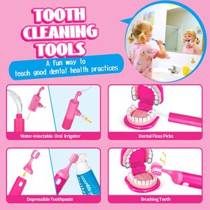 EPT Vente en gros 24 pièces Ensemble de jouets de dentiste en plastique Jeux de rôle Jouets pour enfants d'âge préscolaire Jouets éducatifs Ensemble médical de docteur - Product Image 6