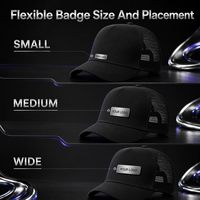 Casquette de baseball structurée en coton à 5 panneaux avec logo personnalisé, visière en maille, réglable, de qualité supérieure, avec badge métallique, pour merchandising de marque