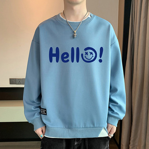 Suéter informal cómodo y transpirable de otoño 202, estilo Joker, juvenil, con letras, manga larga, cuello redondo, popular. - Product Image 1
