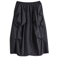 Nouvelle jupe longue fluide décontractée vert olive pour femme, taille élastique, poches plaquées, bretelles, collection automne 2026, vente en gros