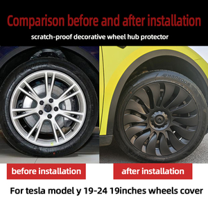 4 cái hubcap hiệu suất Ô tô HUB cap Full Bìa Phụ kiện cho Tesla mô hình y 19 inch bánh xe Mũ 2019-2023 - Product Image 3