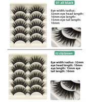 Cils artificiels extra-longs, spectaculaires, colorés, en fibres, à tige rigide, style queue pointue, imperméables, sans cruauté, 869 grappes épaisses, bleus