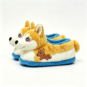 Pantuflas de elefante de peluche, Lindas pantuflas de animales para el hogar, Pantuflas de elefante de peluche rosas, Pantuflas de peluche para niños, Zapatos cálidos y suaves para interiores - Product Image 5