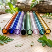 Porte-cigarette en verre filtre diamanté fait main, D12h50mm, couleurs mélangées