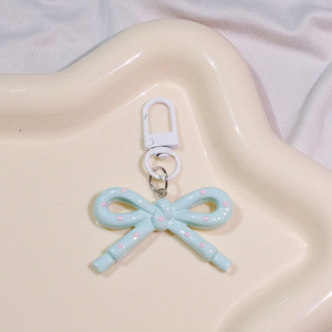 <span class=keywords><strong>Nouveau</strong></span> porte-clés pendentif nœud ajouré couleur bonbon d'été - Bijou mignon de style coréen pour amis ou comme cadeau. - Product Image 5