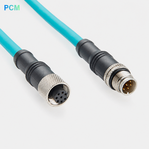 M12 8 针 A 型公对母 CAT6A 高柔性工业以太网电缆，适用于康耐视 SICK Keyence Basler 机器视觉相机 - Product Image 5