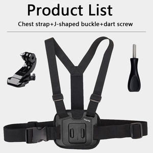 Suptig Nouveaux accessoires de montage de caméra d'action pour DJI / <span class=keywords><strong>Go</strong></span> <span class=keywords><strong>Pro</strong></span> / Insta360 Sangle de poitrine de gilet à dégagement rapide réglable - Product Image 3