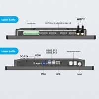 Écran tactile industriel LCD mural de type condensateur-résistance pour atelier, tout-en-un, basé sur X86/ARM, Windows 7, pour contrôle industriel