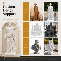 Statue de Néptunus grandeur nature en marbre, sculpture classique grecque, sculptée à la main pour la décoration intérieure et extérieure de luxe
