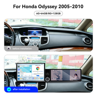 ZWNAV Pantalla de 13.1"+12.3" para Honda Odyssey 2005-2010, Unidad Principal Android 15 con Carplay, DSP, GPS, Radio Multimedia para Auto, Estéreo OEM