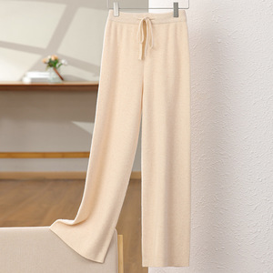 Fabricants Vente en gros 2025 Nouveau 100 Laine Rembourrée Taille élastique Anti-boulochage Taille haute Tricoté <span class=keywords><strong>Pantalon</strong></span> large Femmes 146 - Product Image 6