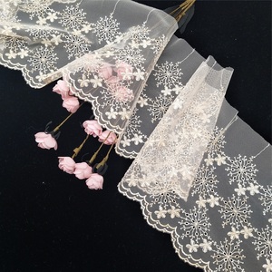 Bán Chạy Ren Thêu Vàng Ánh Sáng Vải Nylon Ren Hoa 3D Nhỏ Nhiều Màu Trang Trí Cho Đầm Dự Tiệc - Product Image 3