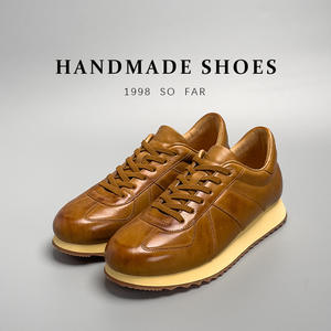 Zapatillas Casuales Antideslizantes con Cordones y Parte Superior de Cuero Genuino y Tela para Hombre, para Uso Diario en la Oficina, con Suela de Goma - Product Image 2