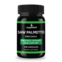 Capsules de palmier nain naturel pour la santé de la prostate et des voies urinaires chez l'adulte, complément alimentaire à base de plantes, 60 capsules par flacon