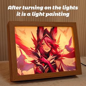 Đèn bàn LED nghệ thuật gương phản chiếu Genshin Impact tùy chỉnh, khung ảnh phát sáng, đèn tạo không khí, tranh ánh sáng - Product Image 6
