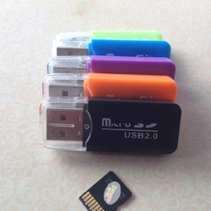 Lecteur de cartes 4 en 1 Micro T Flash Tf Sd Usb externe pour appareils mobiles, lecteur de cartes mémoire multi-slots en plastique - Product Image 5
