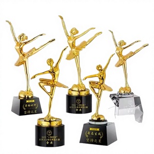 Custom Eco-Friendly Resin K9 Crystal Gold School College Ballet Competition Dancelife <b>Trophies</b> <b>Plaque</b> Dance Tradeshow Giveaways - Product Image 4