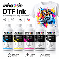 Tinta Putih DTF CMYK Berbasis Air 1000ml Viskositas Tinggi Cepat Kering Tinta Pigmen untuk Mesin Printer Xp600/i3200 Anti Penyumbatan