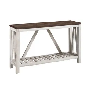 Meja furnitur rumah tangga ruang tamu dalam ruangan meja kayu cemara putih meja konsol lorong kayu