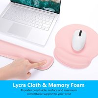 Repose-poignets ergonomique en mousse à mémoire de forme avec base en caoutchouc antidérapante pour clavier et souris de bureau