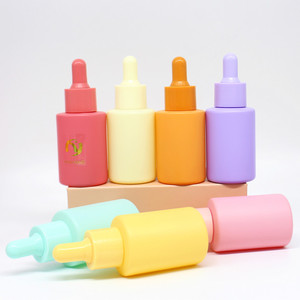 บรรจุภัณฑ์เครื่องสำอาง สีชมพู สีม่วง สีแดง สำหรับผลิตภัณฑ์บำรุงผิว ขนาด 20 มล. 30 มล. 40 มล. 50 มล. 60 มล. 80 มล. ขวดแก้วแบบหยดสำหรับเซรั่มและน้ำมัน - Product Image 4