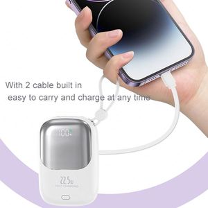 2025 New Ultra Slim Li-Polymer Battery 10000Mah 2-In-1 Portable Power Bank Built-In LED Display Fast Charging PD22.5W 2 <b>Cables</b> - Product Image 2