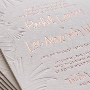 Invito Matrimoniale di Lusso Classico con Stampa in Rilievo e Letterpress - Product Image 6