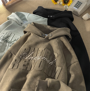 BOTTCOOLA <span class=keywords><strong>Felpa</strong></span> con Cappuccio da <span class=keywords><strong>Uomo</strong></span> Oversize in Pile Traspirante con Grafica 3D Vintage, Pullover da Tempo Libero e <span class=keywords><strong>Streetwear</strong></span> all'Ingrosso - Product Image 1