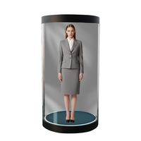 Hologramme cylindrique d'intérieur numérique 3D interactif IA, résolution 4K, angle de vision de 180°, contrôle multi-mode, marque OEM
