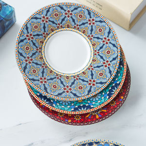 Moroccan Style Luxury Arabic Coffee <b>Cups</b> and Saucer <b>Set</b> with Gold Handel Special Ceramic Cappuccino Afternoon <b>Tea</b> <b>Cup</b> 250ml - Product Image 5