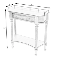 Table d'entrée d'angle en bois massif de style campagnard américain, personnalisable