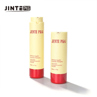 Flacons de crème et lotion pour le visage en plastique mat jaune dégradé, pompe sans air, 30 ml, 50 ml, luxe