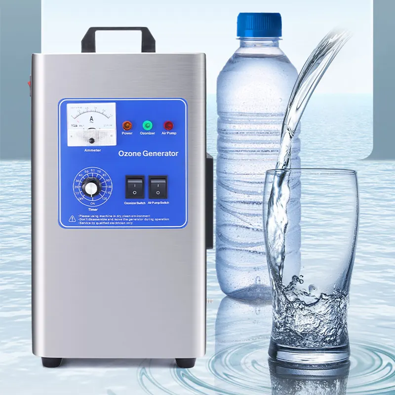 Qlozone taşınabilir corona deşarj içme suyu için su arıtıcısı ozon jeneratörü su arıtma ozon makinesi