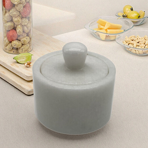 Almacenamiento de especias ecológico de estilo americano con tapa de mármol Preservación de la frescura personalizable para uso en la cocina - Product Image 1