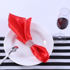 Nuevo diseño personalizado boda mantel servilleta cena decoración satén malva servilletas con muchos colores toda la ocasión - Product Image 5