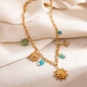 สร้อยคอเปลือกหอย สแตนเลส จี้รูปปลาดาว สายคล้องคอหลากสี สไตล์หรูหราเบาๆ - Product Image 4