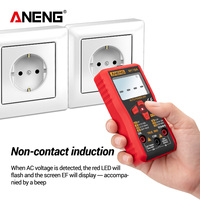 Multimètre miniature ANENG M118A 6000 points, testeur automatique True RMS avec NCV, maintien des données, voltmètres, lampe torche