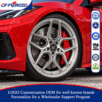 Jantes de voiture en alliage forgé monobloc de haute qualité personnalisées de 19, 20 et 21 pouces en argent brossé 5x120 pour Chevrolet Corvette C8