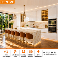 Ensemble de meubles de cuisine modernes de style australien sur mesure avec portes plates, entièrement en bois OSB, avec évier et tout le nécessaire